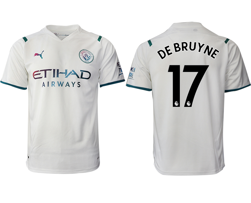 Men 2021-2022 Club Manchester city away aaa version white #17 Soccer Jersey->manchester city jersey->Soccer Club Jersey